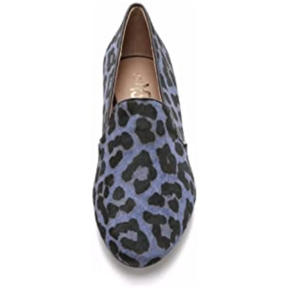 🆕 Yosi Samra Blue Velvet Jaguar Preslie Loafers
